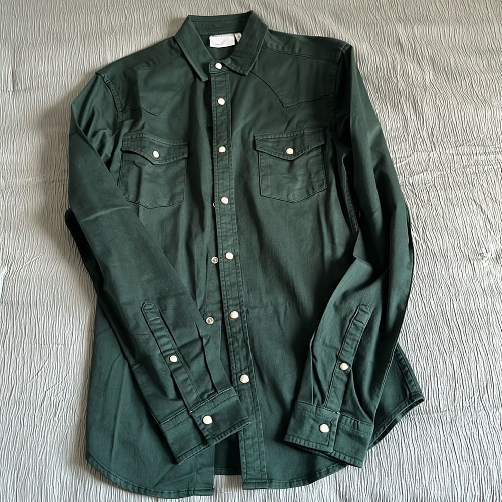 ASOS Western Shirt 2XS in teal. NEW